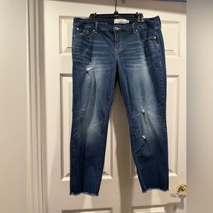 Torrid Medium Blue Distressed Boyfriend Jeans